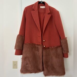 Keepsake faux fur coat size XS